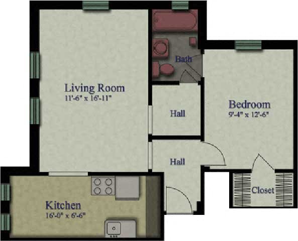 Floor Plan 1 FLoorPlan 1Bd